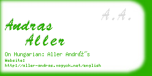 andras aller business card